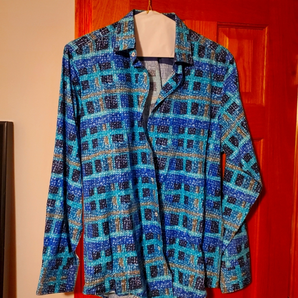 Badass Blue Bugatchi Shirt